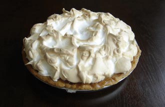 A man was charged with Menacing after throwing a pie.